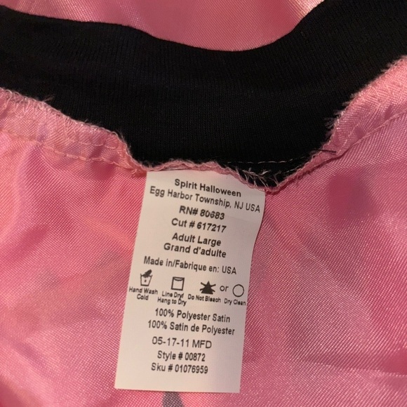 Pink Satin Ladies Jacket, sz L - Picture 4 of 4